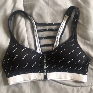 Pink Victoria’s Secret sport bra. Still has tags.